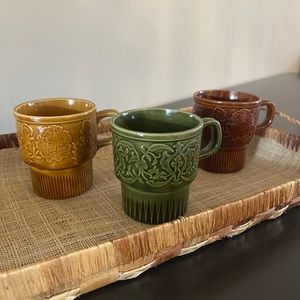 SOLD-MCM stacking mugs